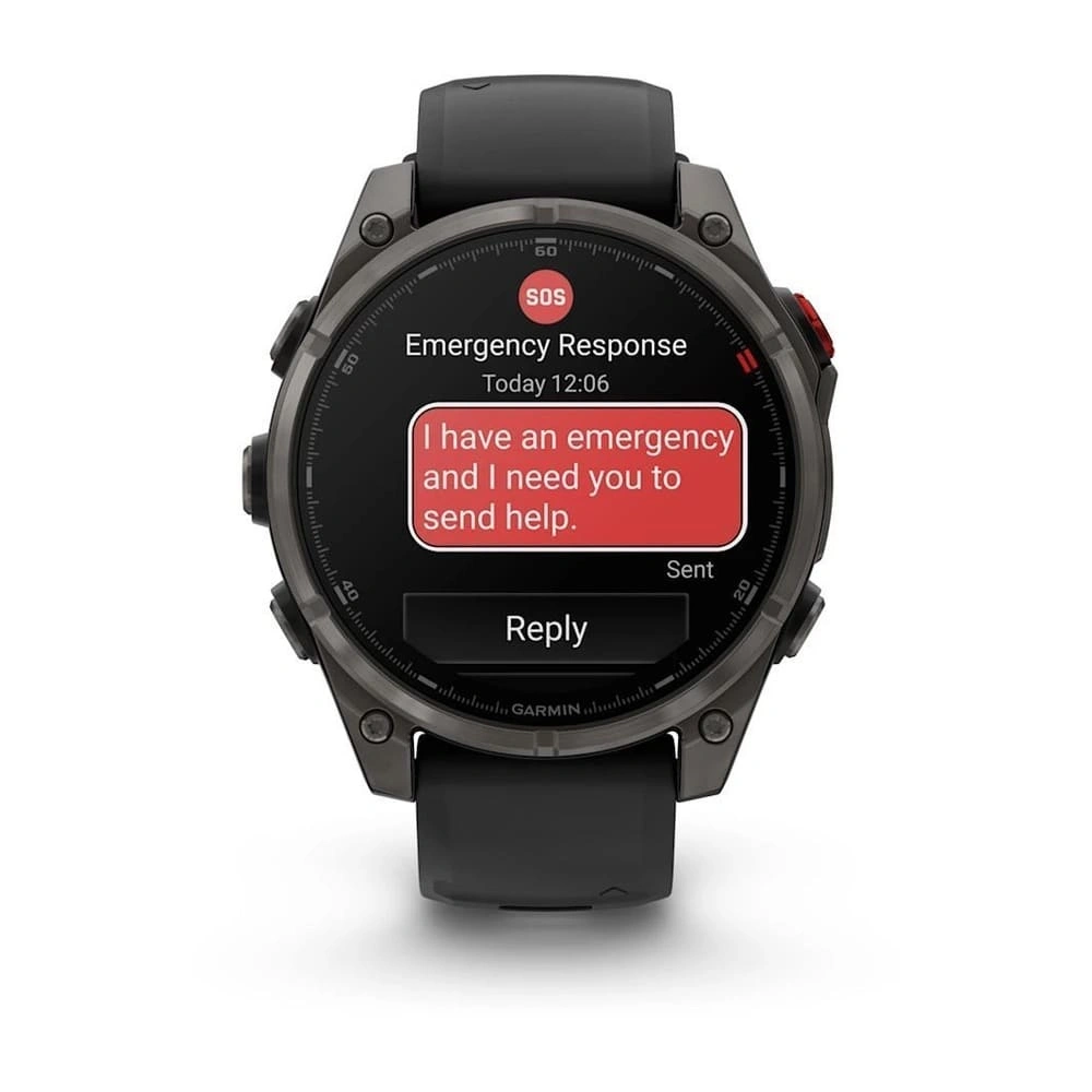 Умные часы Garmin Fenix 8 Pro 47mm, Amoled/Sapphire, Carbon Grey DLC Titanium with Black/Pebble Gray silicon Band (010-03198-01). Фото 7
