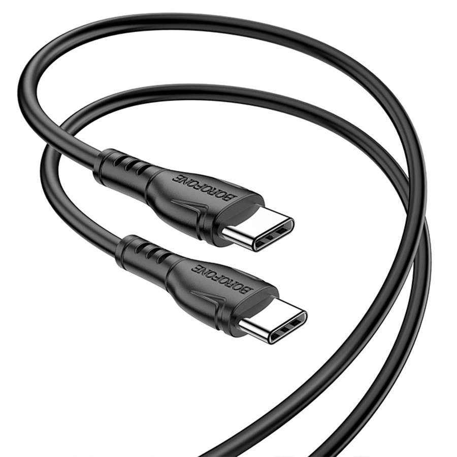 Кабель Borofone BX51 Triumph Type-C for Type-C PD 60W 1м, Чёрный. Фото 2