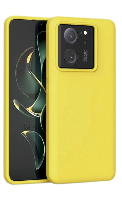 Накладка Silicone Case Logo для Mi 13T/Mi 13T Pro, Жёлтая. Фото 1