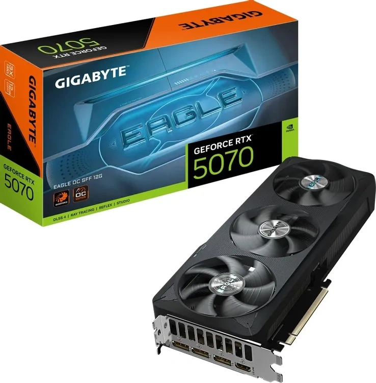 Видеокарта Gigabyte GeForce RTX 5070 EAGLE OC SFF 12GB GDDR7 192 bit PCIe 5.0. Фото 7
