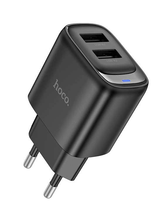 Сетевое зарядное устройство Hoco C141A Smart, Чёрное. Фото 1