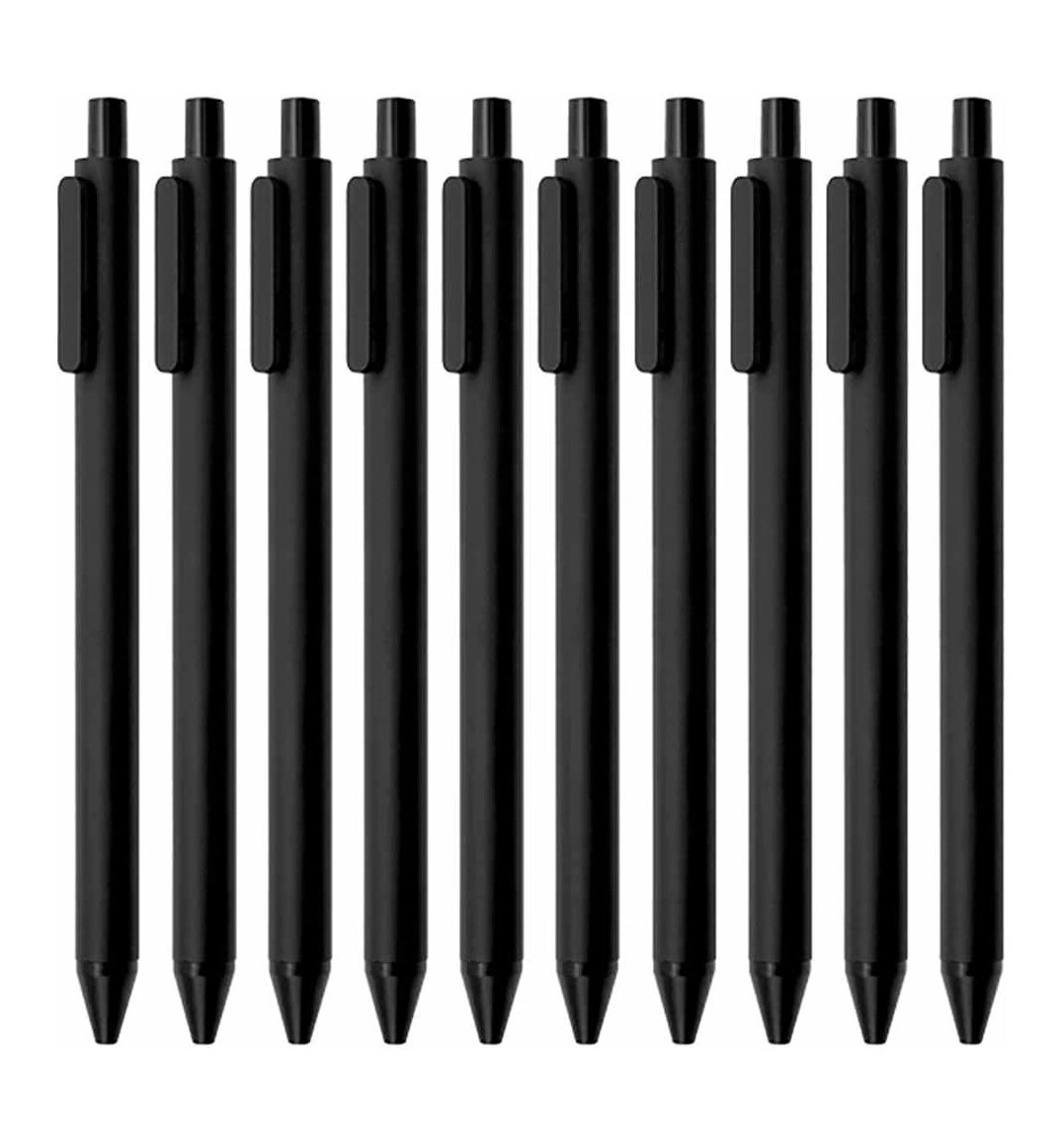 Набор гелевых ручек KACO Pure Plastic Gel Ink Pen K1015 (10 шт.), Чёрные. Фото 1