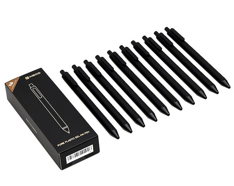 Набор гелевых ручек KACO Pure Plastic Gel Ink Pen K1015 (10 шт.), Чёрные. Фото 2
