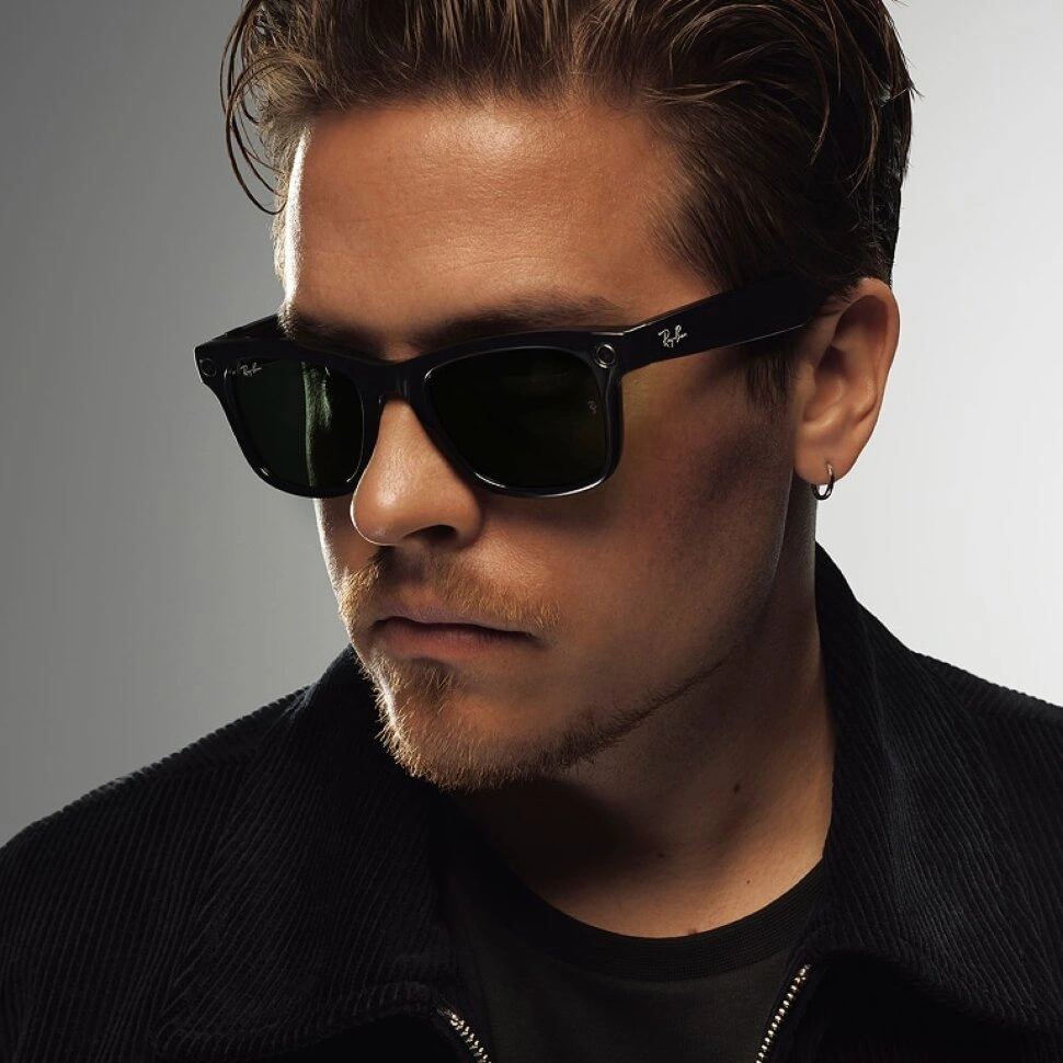 Умные очки Ray Ban Wayfarer (Gen 2) RW4012 Матовый черный/Серый фотохром M 150-50mm (601S1Z). Фото 5