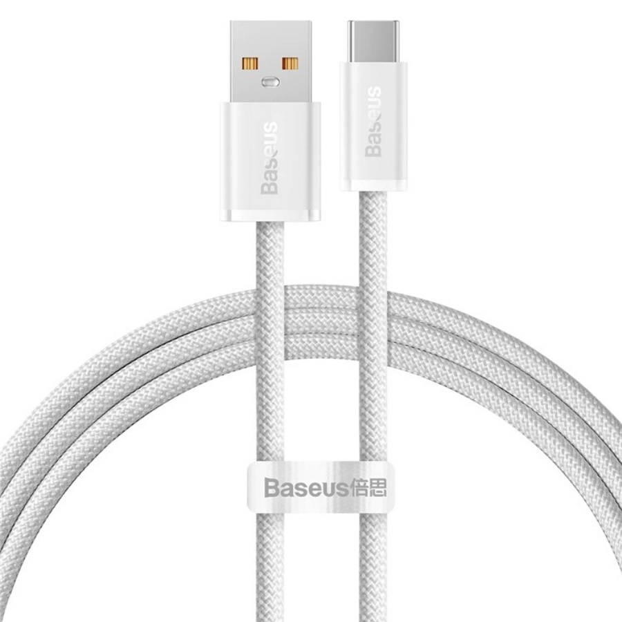 Кабель Baseus Dynamic Series Fast Charging Data Cable USB to Type-C 100Вт 1м, Белый (CALD000602). Фото 1