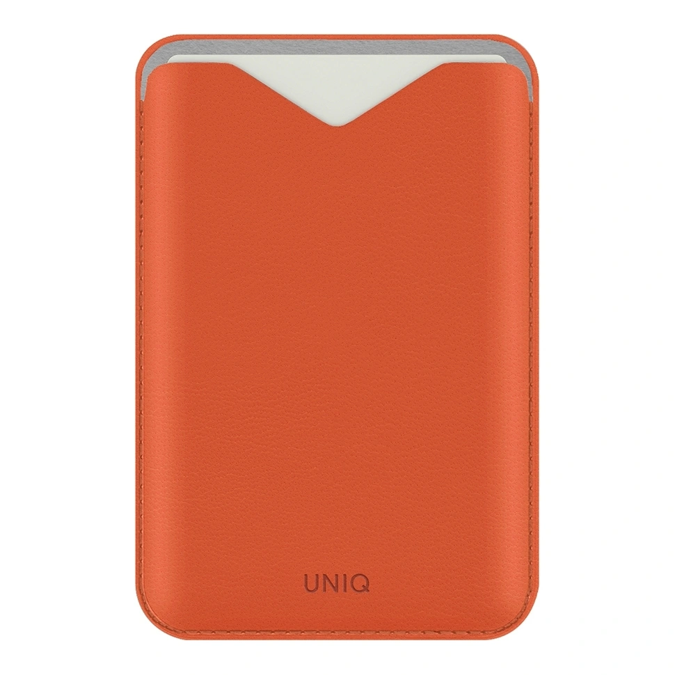 Магнитный бумажник Uniq для iPhone Lyden Evo Magnetic Card Holder, Оранжевый (LYDENEVO-FLMORG). Фото 1