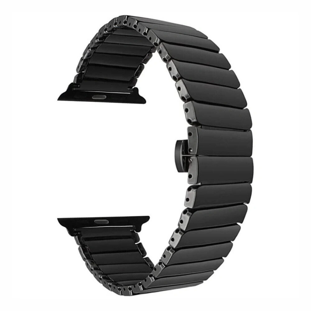 Ремешок Ceramics для Apple Watch 44/45/46/49мм, Чёрный. Фото 1