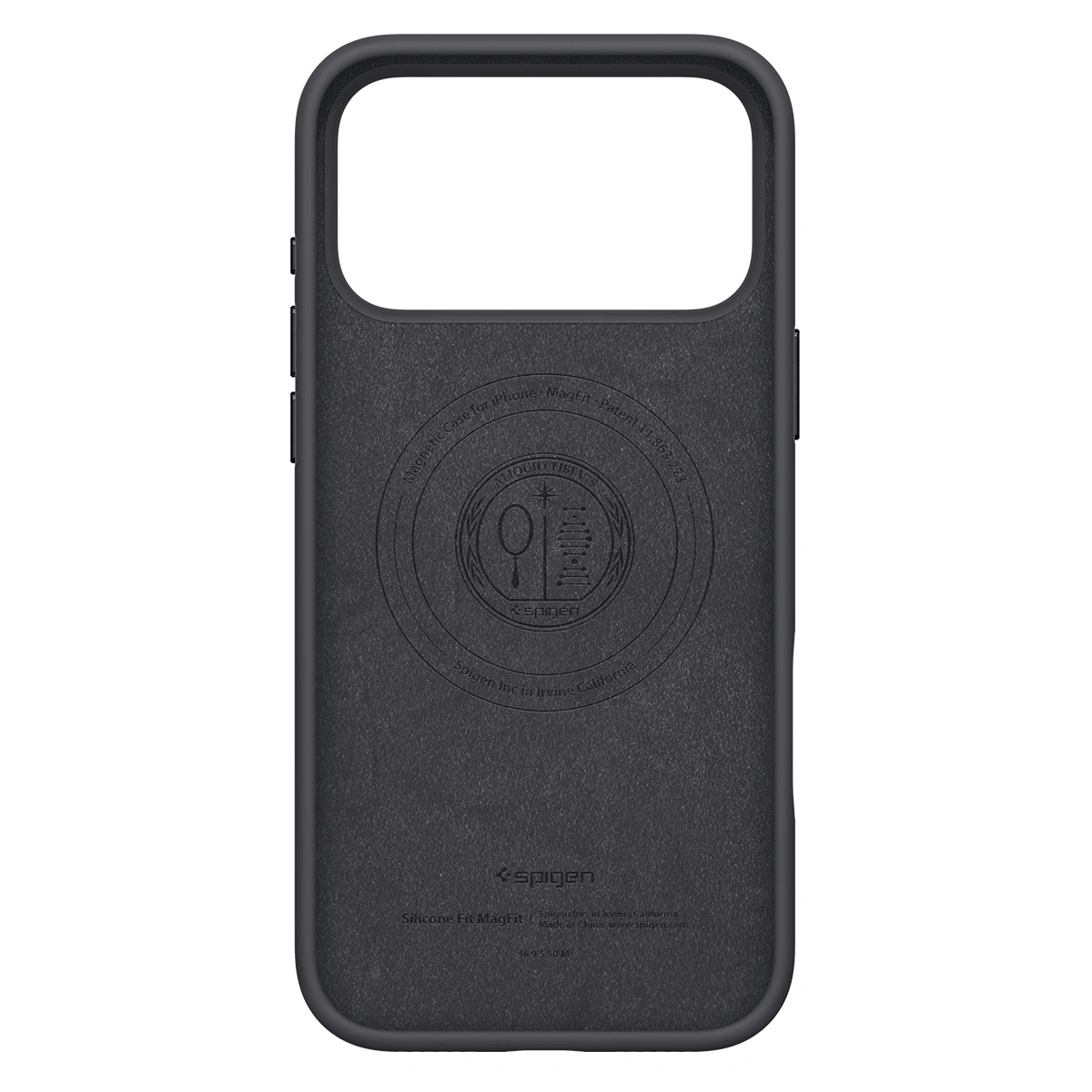 Накладка Spigen Silicone Fit (MagSafe) для iPhone 17 Pro Max, Чёрная матовая (ACS10270). Фото 3