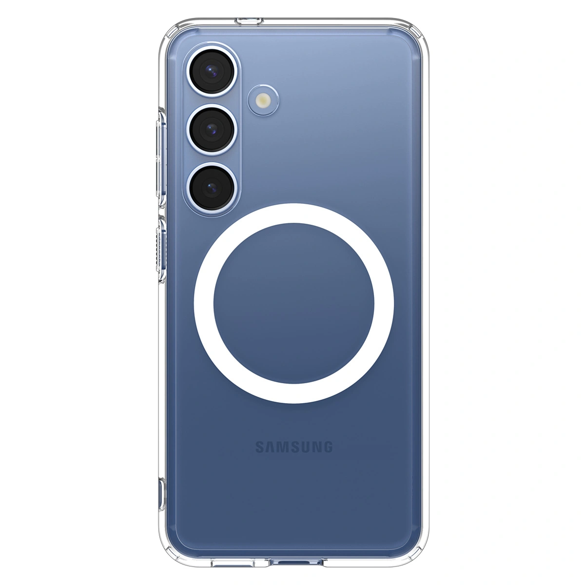 Накладка Spigen Ultra Hybrid для Samsung Galaxy S25 Plus (MagSafe), Прозрачный/Белый (ACS08981). Фото 2