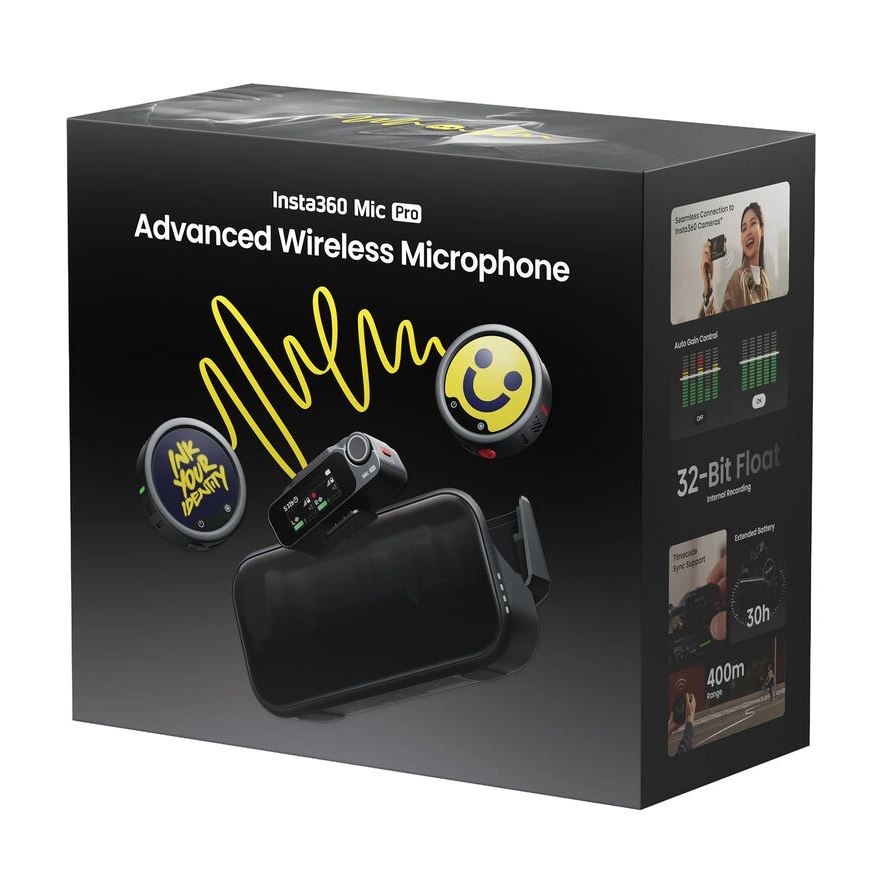 Микрофон беспроводной Insta360 Mic Pro (2TX+1RX+Charging Case) (Mic Pro01). Фото 5