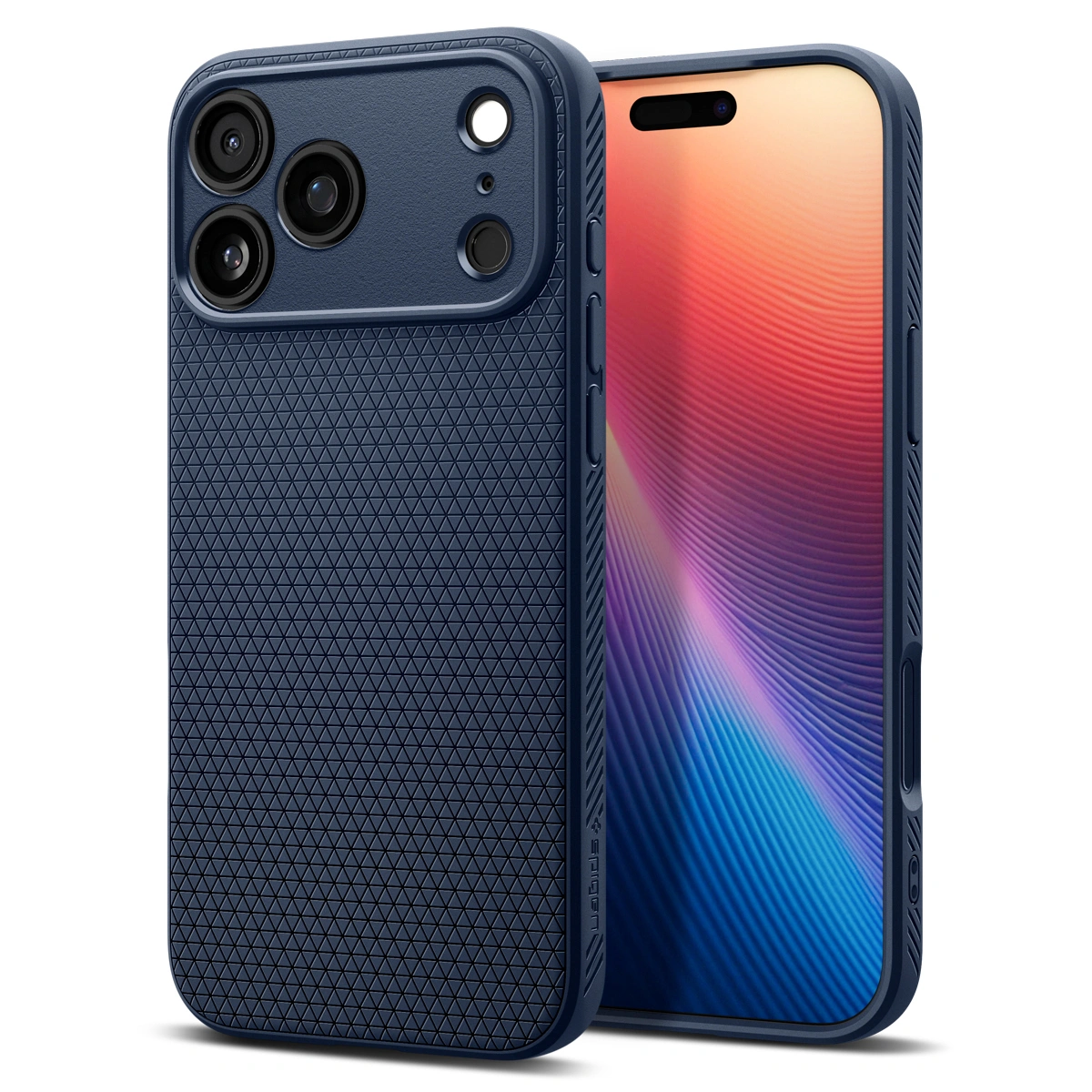 Накладка Spigen Liquid Air для iPhone 17 Pro, Тёмно-синяя (ACS10332). Фото 1