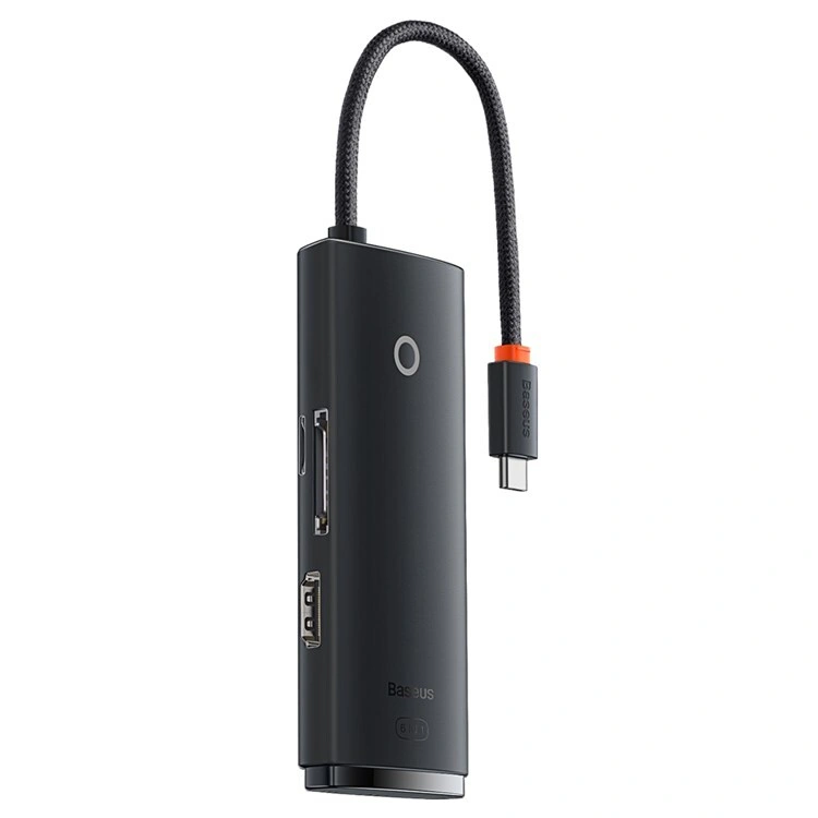 Хаб Baseus Lite Series 6-Port Type-C HUB Docking Station, Black (WKQX050001). Фото 2