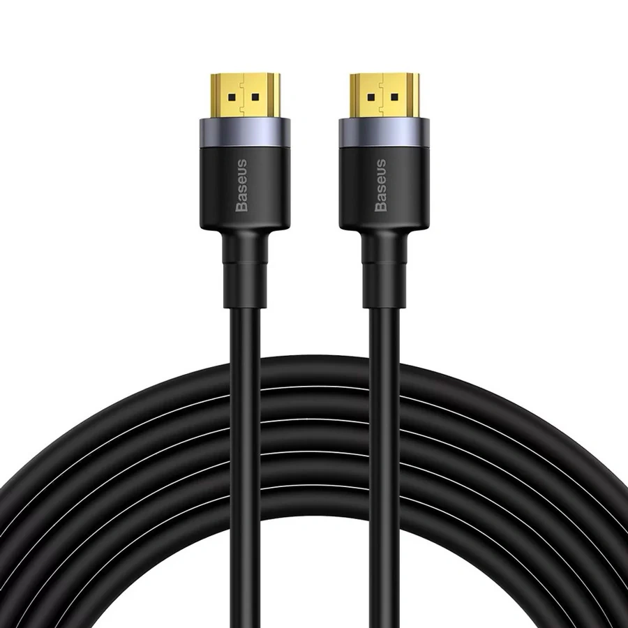 Кабель Baseus Cafule 4KHDMI Male To 4KHDMI Male Adapter Cable 5м, Чёрный (CADKLF-H01). Фото 1