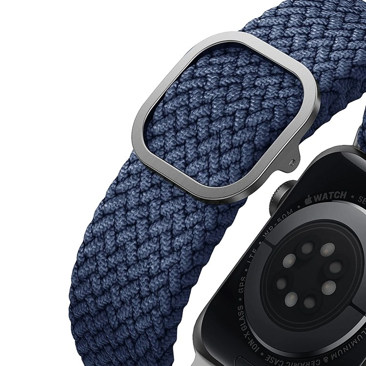 Ремешок Uniq для Apple Watch 44/45/49мм ASPEN Strap Braided, Blue (44MM-ASPOBLU). Фото 5