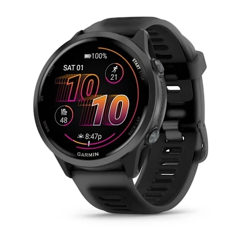 Умные часы Garmin Forerunner 570 42mm Slate Gray Aluminum with Translucent Black Silicone (010-02970-40). Фото 1