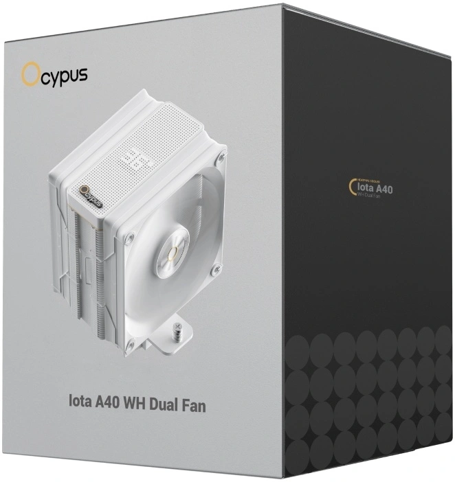 Кулер для процессора Ocypus Iota A40 BK Dual Fan, Белый (Iota-A40-WH2NNWD00X-GL). Фото 10