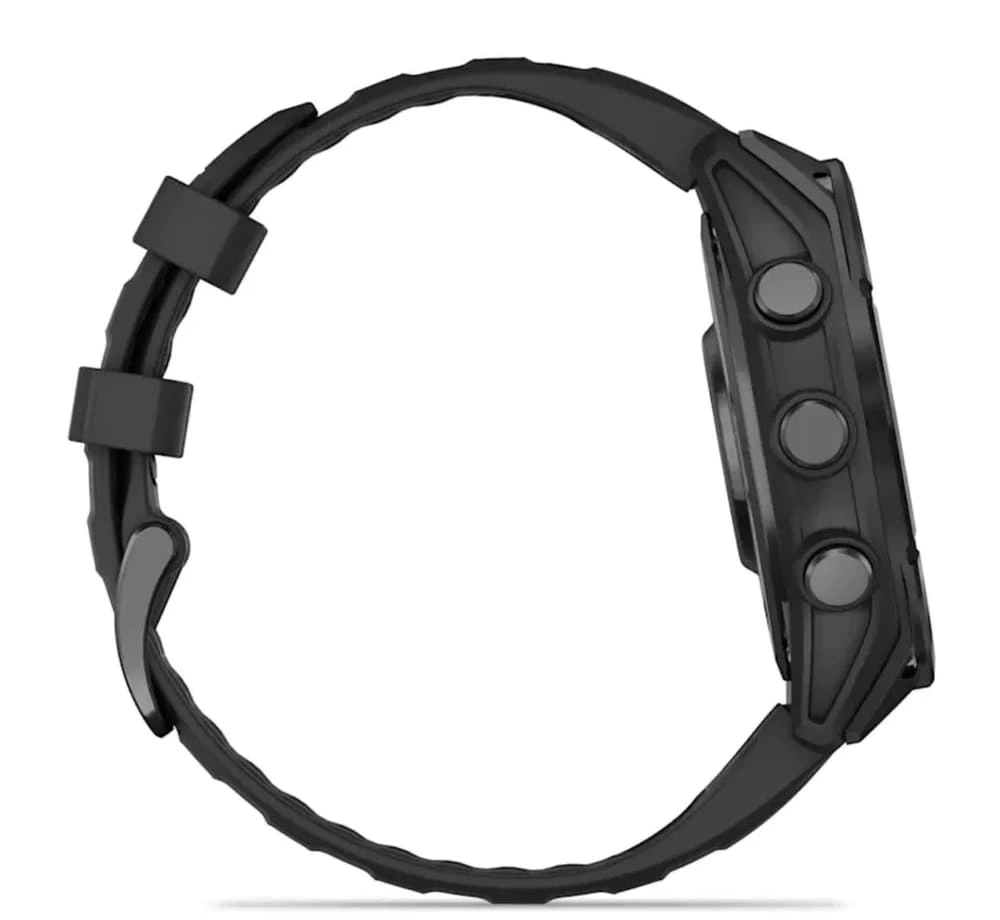 Умные часы Garmin Fenix 8 47mm, Sapphire, Carbon Gray DLC Titanium with Black/Pebble Gray Silicone Band. Фото 7