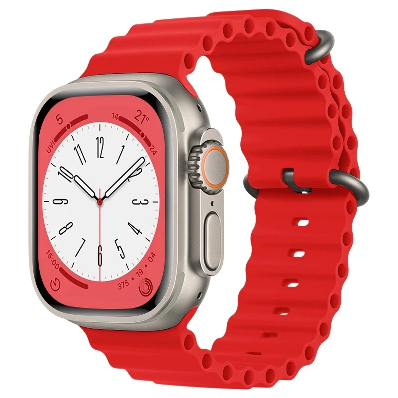 Ремешок Ocean Silicone для Apple Watch 44/45/46/49мм, Красный. Фото 1