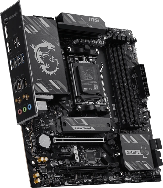 Материнская плата MSI B850M GAMING PRO WIFI6E (AM5, mATX). Фото 3