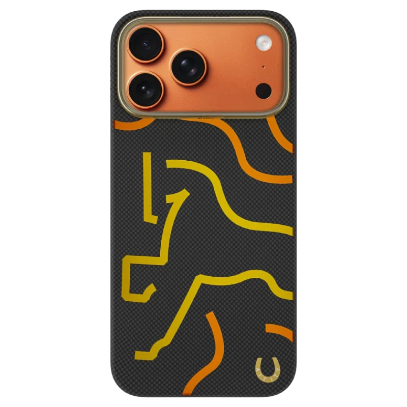 Накладка AIRITY для iPhone 17 Pro Max Horse Limited (MagSafe), Чёрный неон. Фото 1