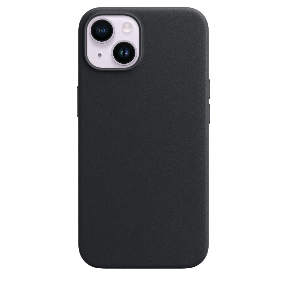 Накладка Leather Case With MagSafe для iPhone 15, Чёрная. Фото 1