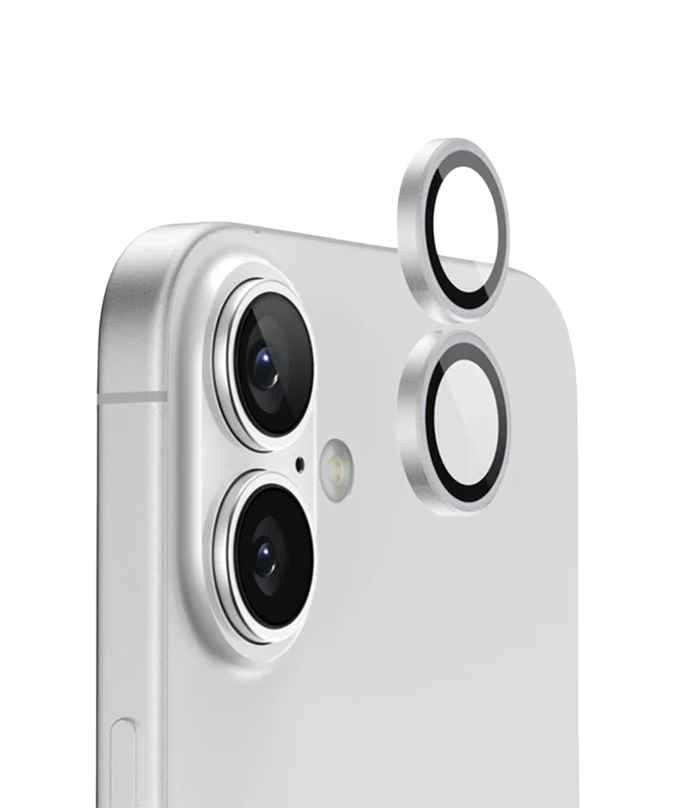 Защитное стекло на камеру SupGlass для iPhone 17/16/16 Plus Anti Glare Camera Lens Glass SG-31, Серебристое. Фото 1