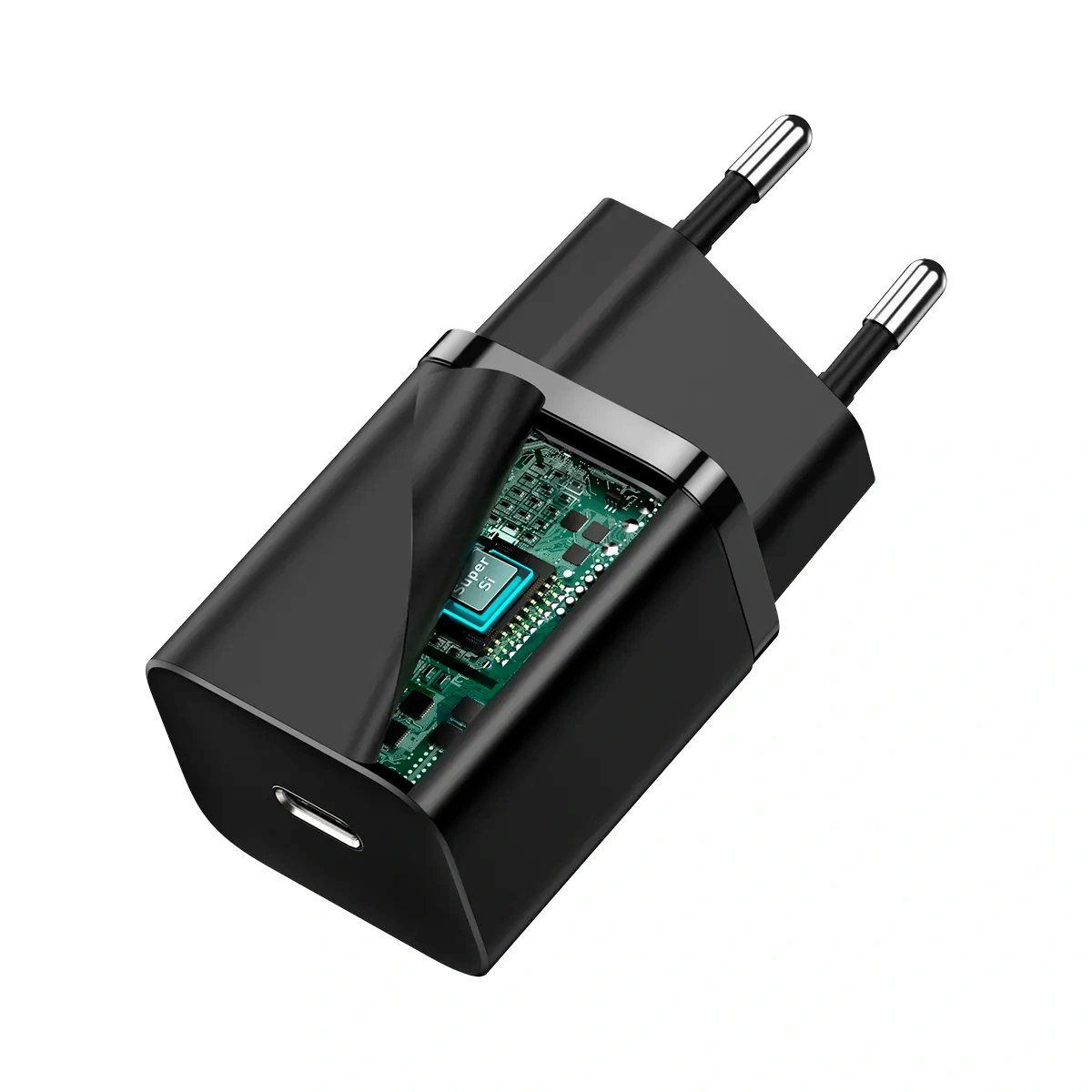 Сетевое зарядное устройство Baseus Super Si Quick charger 30W EU,  Черное (CCSUP-J01). Фото 4