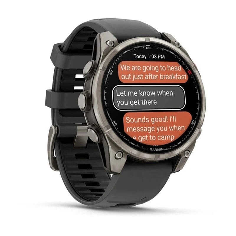 Умные часы Garmin Fenix 8 Pro 51mm, Amoled/Sapphire, Titanium wiht Graphite/Black Silicone Black (010-03199-11). Фото 3