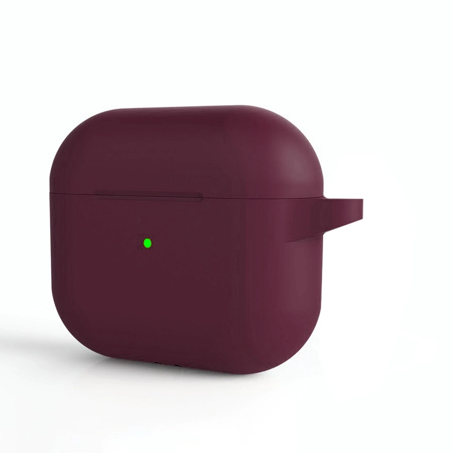 Чехол Silicone Case для наушников AirPods 3, Бордовый. Фото 1