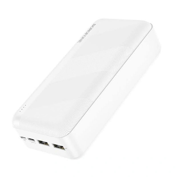 Внешний аккумулятор Borofone BJ27B 30000mAh, 1xUSB-C, 2xUSB-A, 1хMicro-USB, Белый. Фото 1