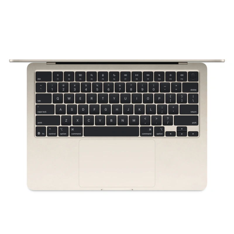 Apple MacBook Air 13" 2025 256Гб Сияющая звезда (MW0Y3) (M4, 10-ядер CPU/8-ядер GPU, 16 ГБ, 256 ГБ SSD). Фото 2