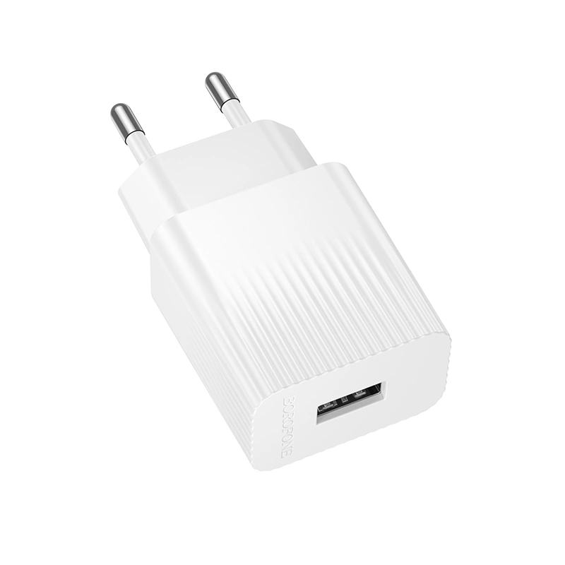 Сетевое зарядное устройство Borofone BAS71A 1xUSB 2.1A (10.5Вт), Белое. Фото 1