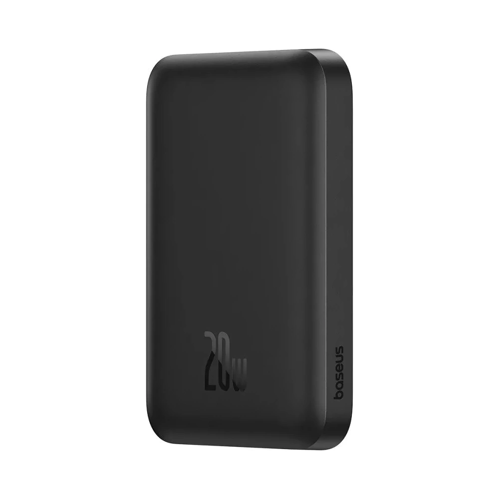 Внешний аккумулятор Baseus Magnetic Mini Air Wireless Fast Charge Power Bank 6000mah 20W с кабелем, Чёрный (P10059003112-00). Фото 6