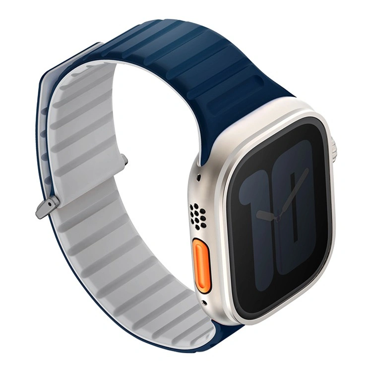 Ремешок Uniq для Apple Watch 44/45/46/49мм Revix EVO reversible Magnetic Royal, Blue/Chalk (49MM-REVERBLUCHK). Фото 1
