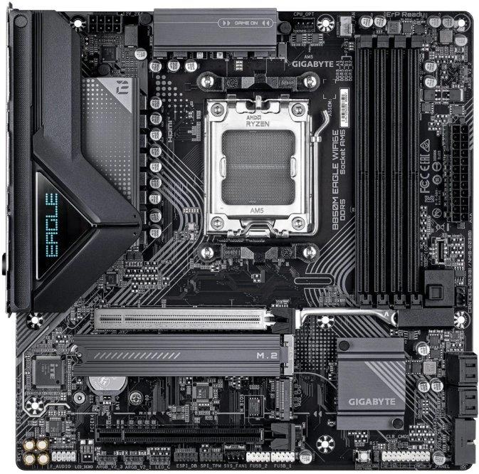 Материнская плата Gigabyte B850M EAGLE WIFI6E (AM5, mATX). Фото 1