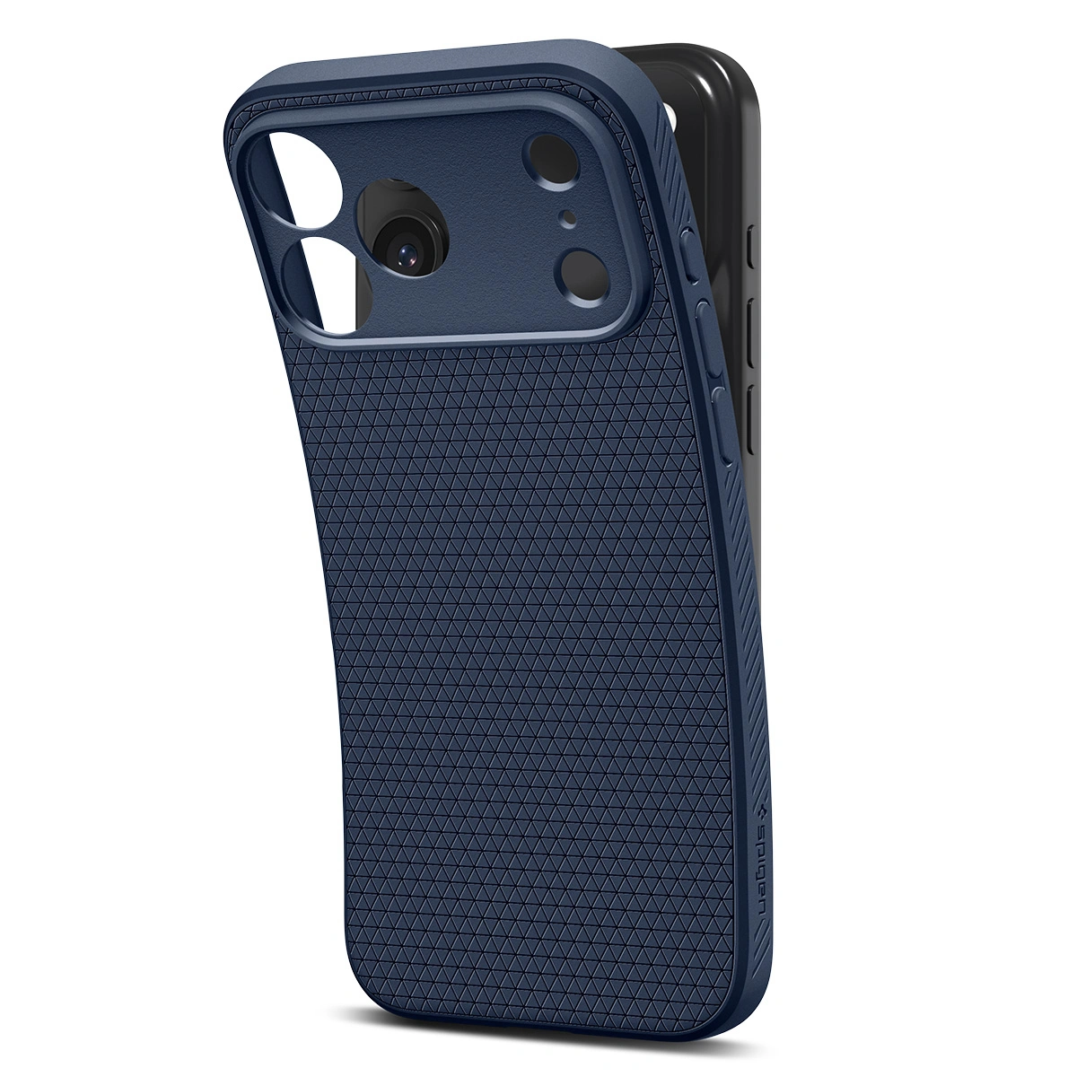 Накладка Spigen Liquid Air для iPhone 17 Pro, Тёмно-синяя (ACS10332). Фото 6