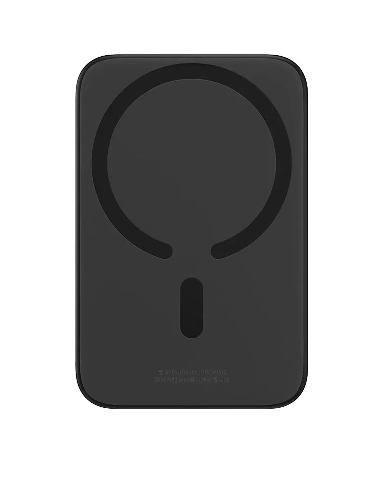 Внешний аккумулятор Baseus Magnetic Mini Air Wireless Fast Charge Power Bank 6000mah 20W с кабелем, Чёрный (P10059003112-00). Фото 3