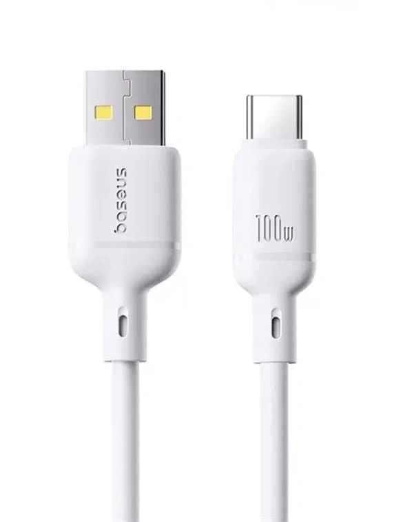 Кабель Baseus Silky Series USB to Type-C 100Вт 2м, Белый P10377703213-01. Фото 2