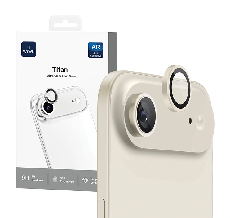Защитное стекло на камеру Wiwu для iPhone Air Titan Ultra Clear Lens Guard, Золотое. Фото 1