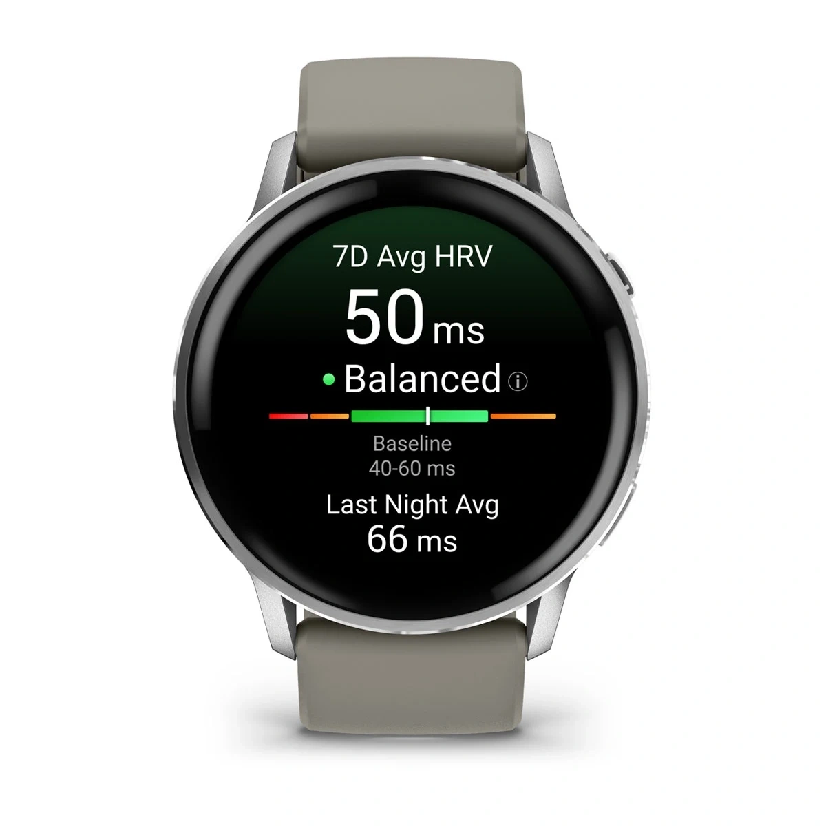 Умные часы Garmin Venu 4 45мм Серебристые с серым силиконовым ремешком (010-03014-41). Фото 2