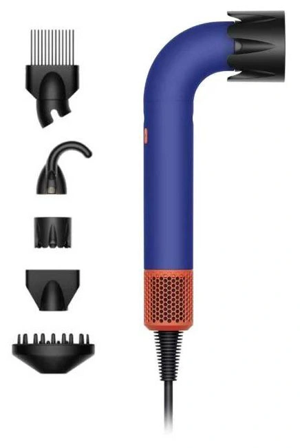 Фен Dyson Supersonic R Pro HD18 Diffuse, Барвинковый синий/Топазово-оранжевый. Фото 1