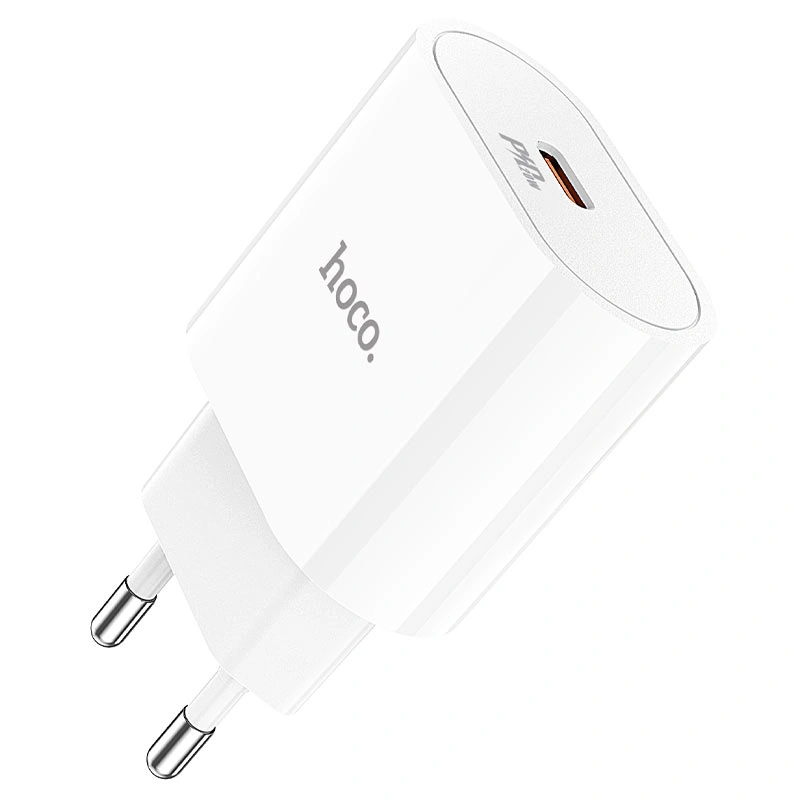 Сетевое зарядное устройство Hoco C94A Metro single port PD20W, Белое. Фото 2