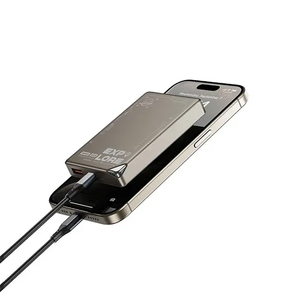 Внешний аккумулятор Wiwu Magnetic Wi-P020 10000mAh, Titanium Alloy. Фото 2