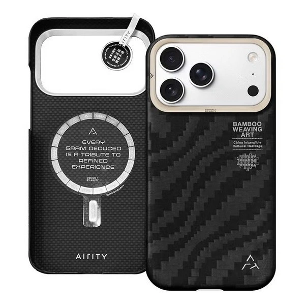 Накладка AIRITY для iPhone 17 Pro Max Bamboo Weaving Art (MagSafe), Чёрный. Фото 2