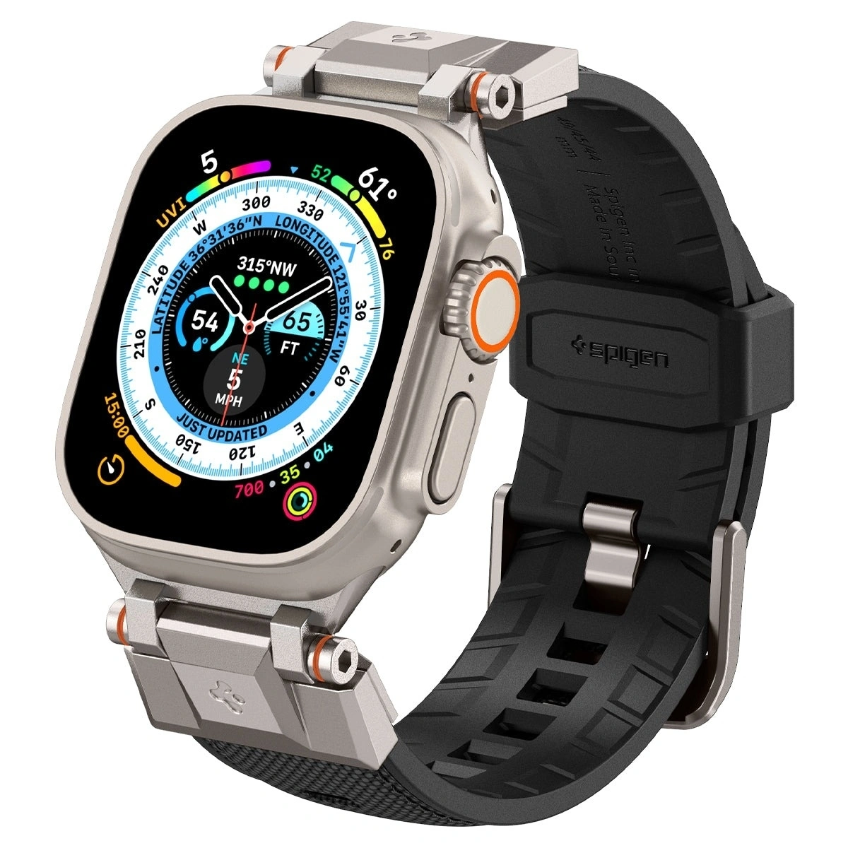 Ремешок Spigen Durapro Armor для Apple Watch 44/45/46/49мм, Чёрный (AMP06065). Фото 2