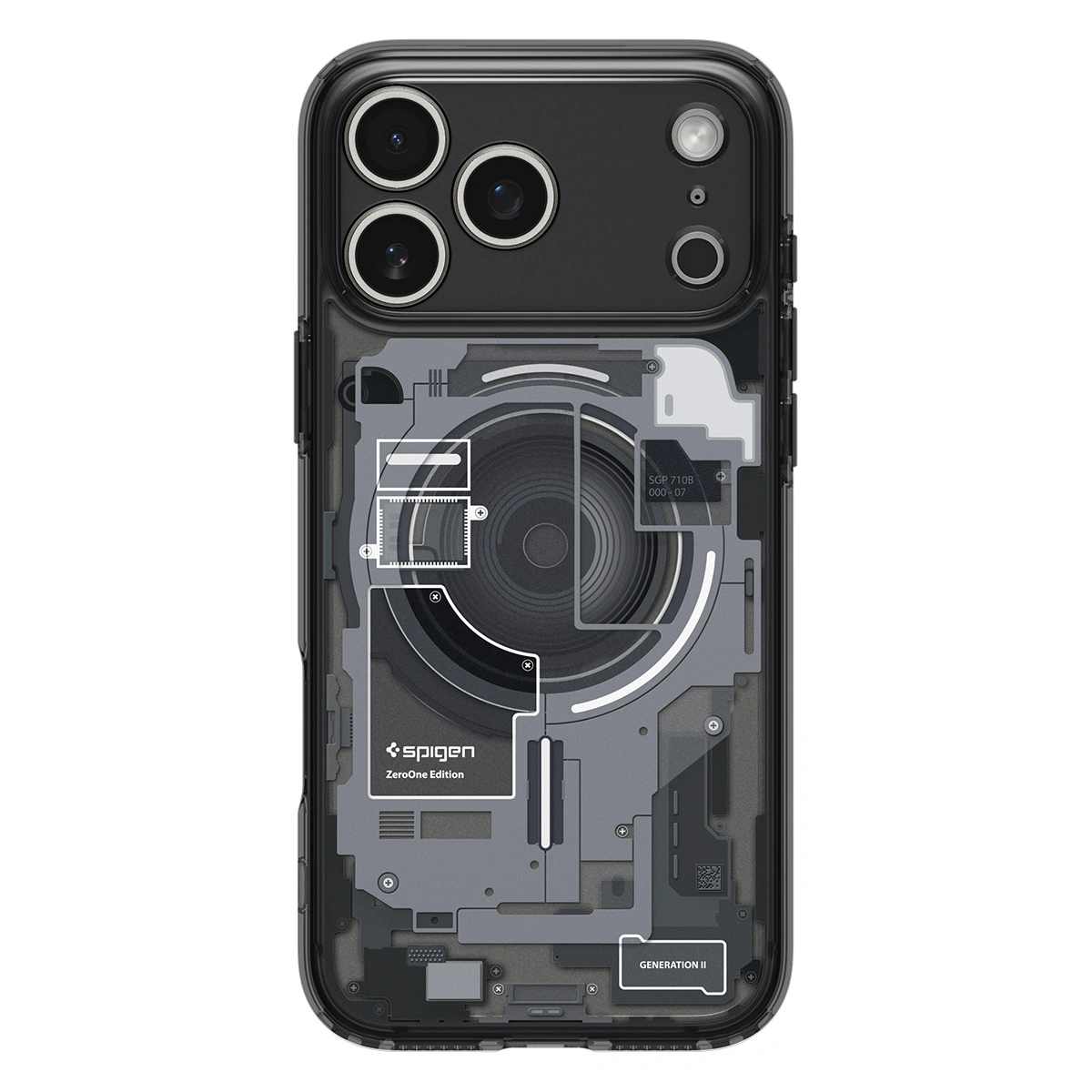 Накладка Spigen Ultra Hybrid (MagSafe) для iPhone 17 Pro Max, Чёрная (ACS10289). Фото 2