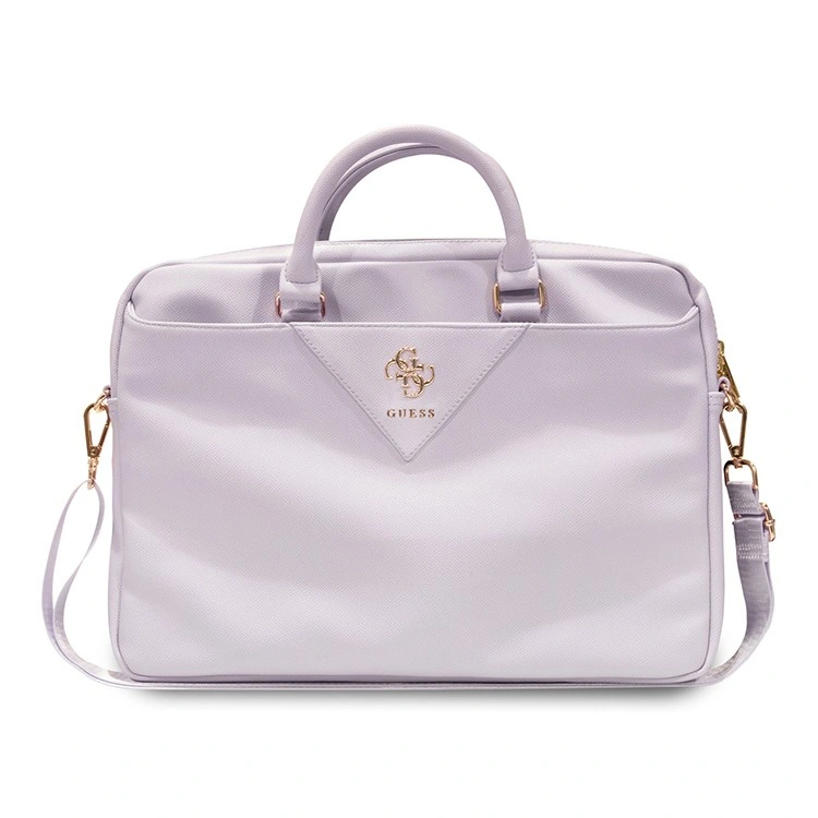 Сумка для ноутбука Guess 15"/16" PU Grained leather Bag 4G metal logo with Zipper, Purple (GUCB15ZPGSTEGU). Фото 1