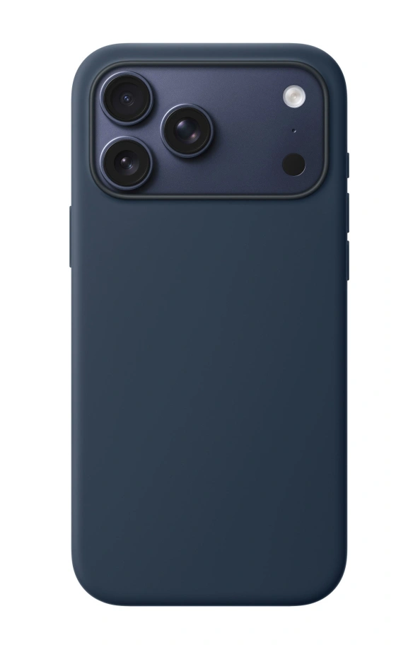 Накладка Silicone Case для iPhone 17 Pro, Тёмно-синяя. Фото 1