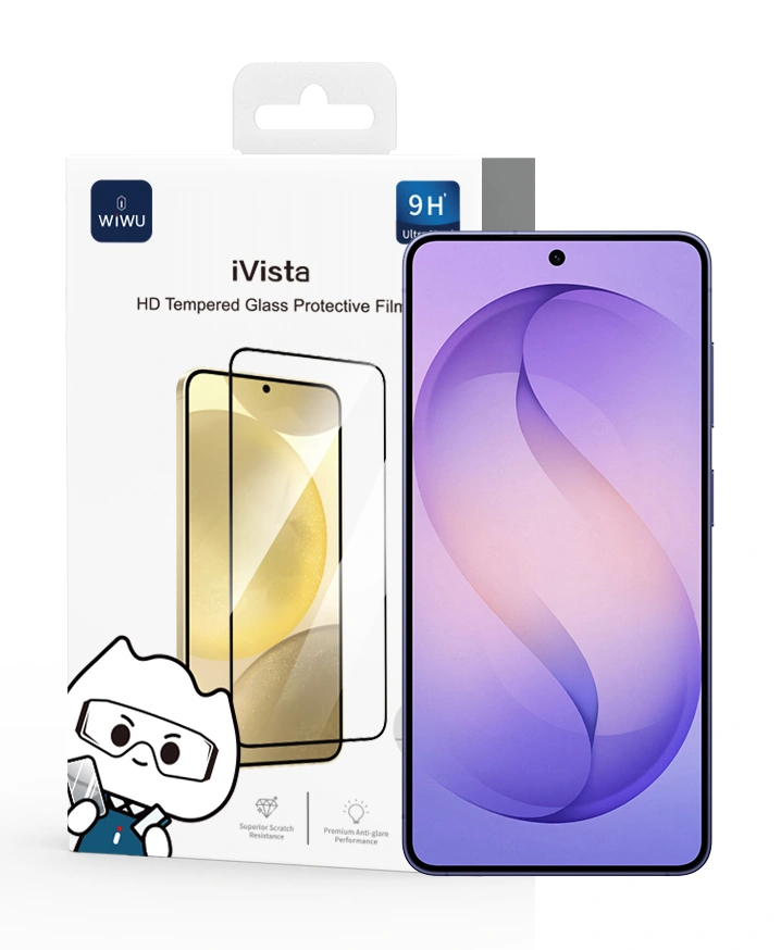 Защитное стекло Wiwu iVista HD для Samsung S26 Plus, Чёрное (GT-023). Фото 1