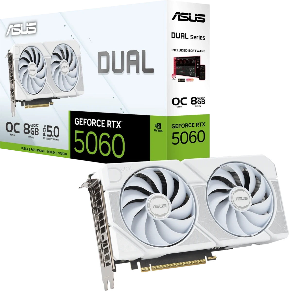 Видеокарта ASUS GeForce RTX 5060 Dual White OC Edition 8GB GDDR7 128 bit PCIe 5.0. Фото 8